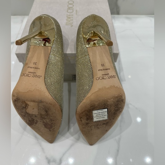 JIMMY  CHOO  classic shoes, light gold color , size 39 - Picture 5 of 6